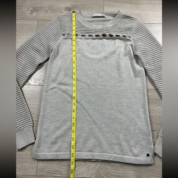 One Grey Day Superfine Merino Wool Grey Sweater - Picture 8 of 9